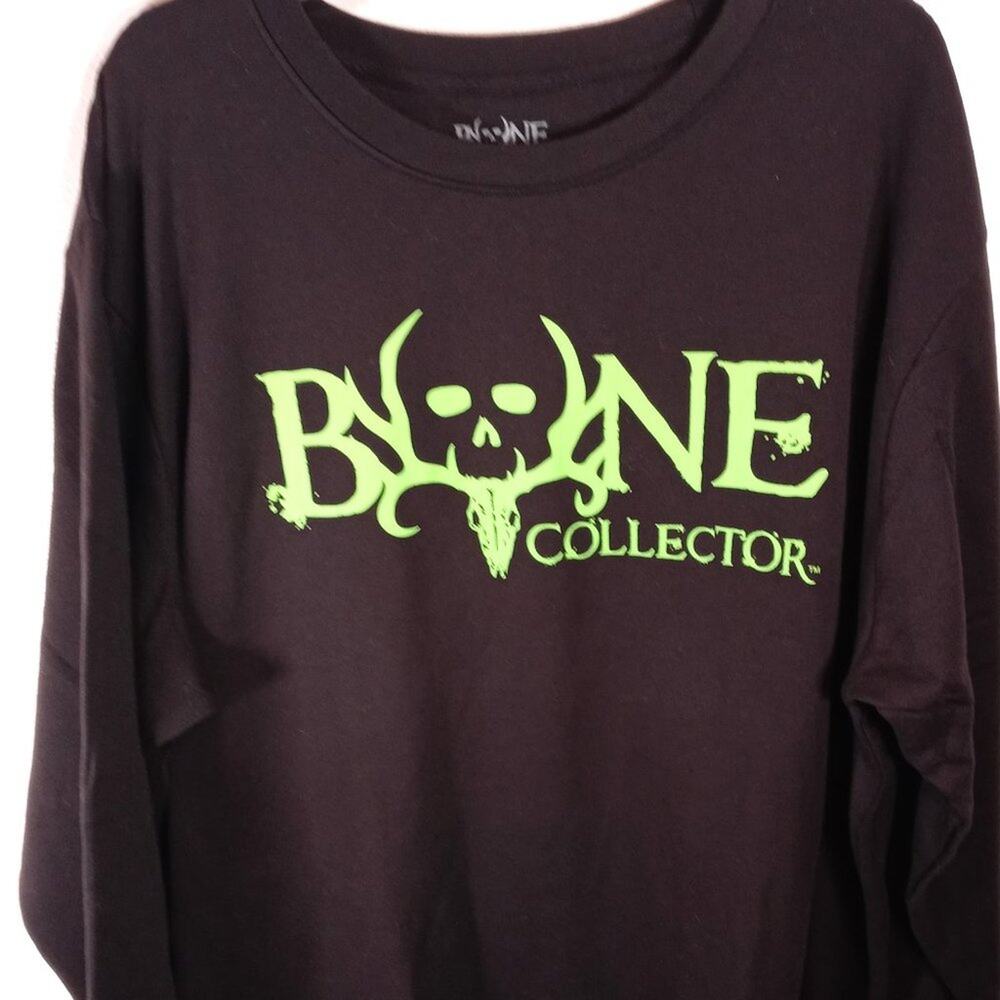 Bone Collector Pullover Sweater Men's Size 2XLarge Long Sleeve Black Shirt NWT